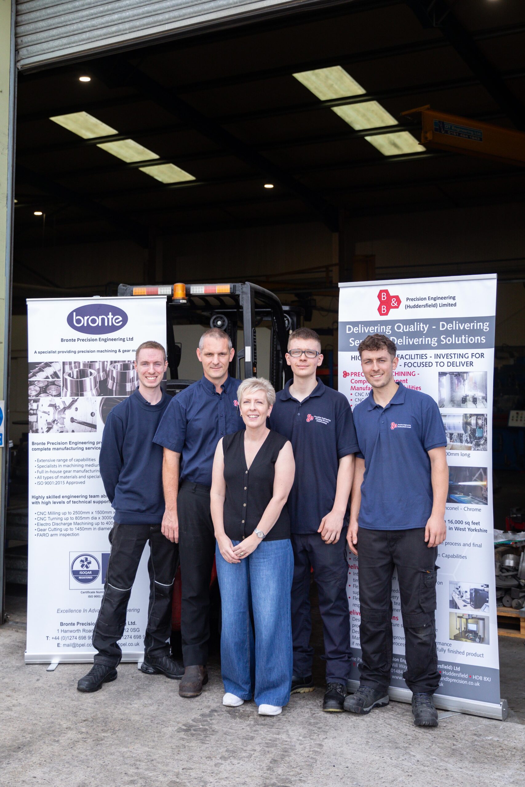 B&B Precision Engineering team at Huddersfield manufacturing facility